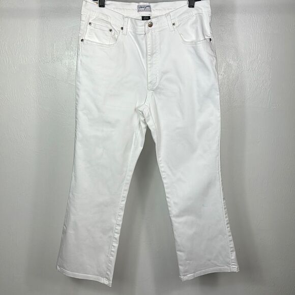 Poco Jeans White Straight Leg Jeans Size 17 - Picture 1 of 11